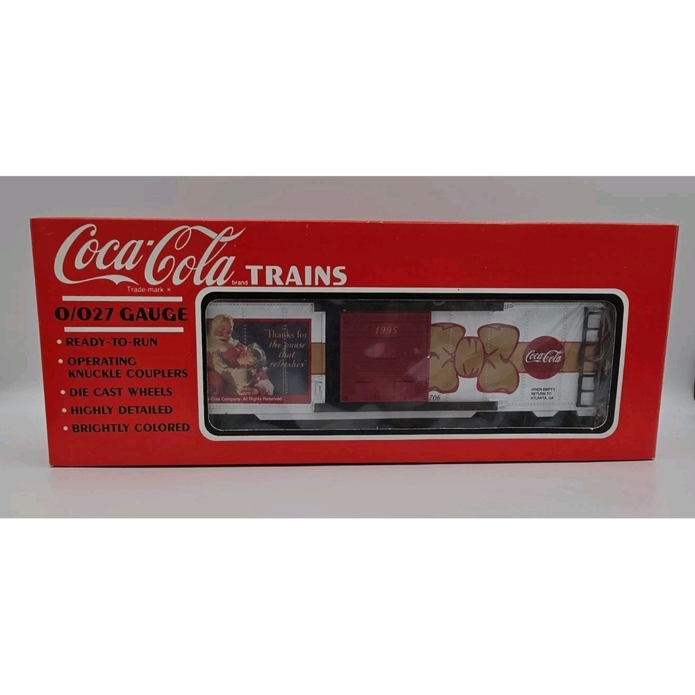 K-Line 644706 Coca-Cola 1995 Christmas Box Car O Gauge Train New